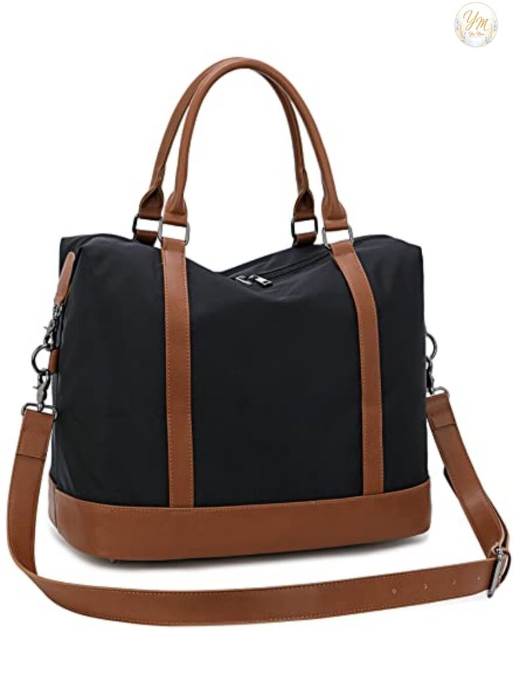 Canvas Weekender Travel Bag with Trolley Sleeve, Carry-On Tote Overnight Bag
